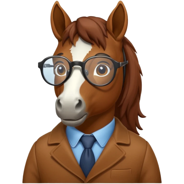 Horse with glasses emoji