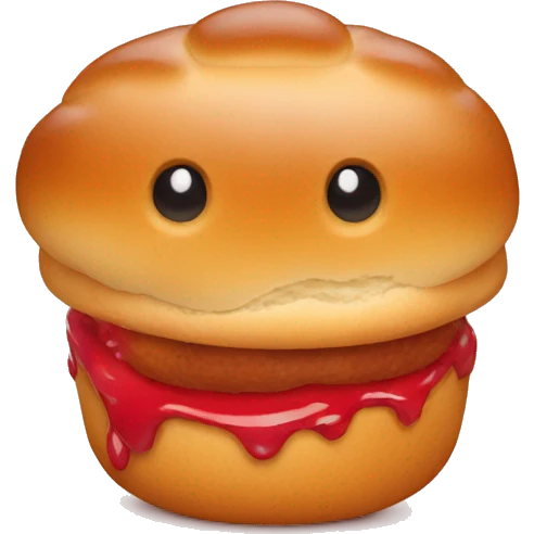 Le mot brioche en rouge  emoji