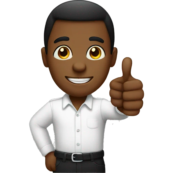 Small black guy thumbs up emoji
