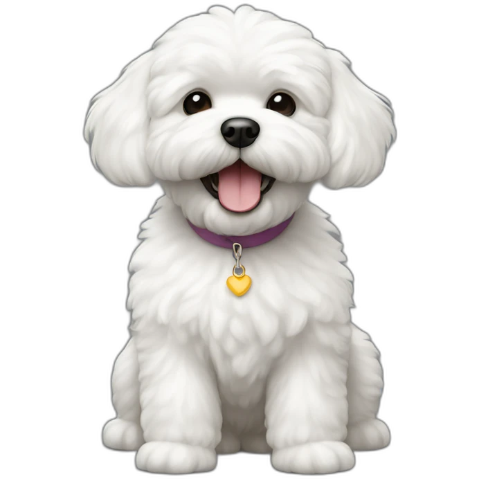 bichon maltês happy emoji