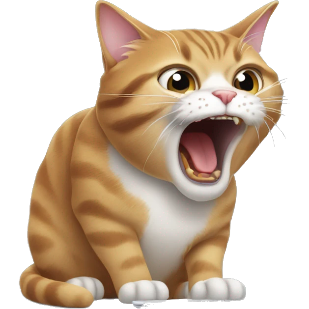 cat screaming at computer emoji