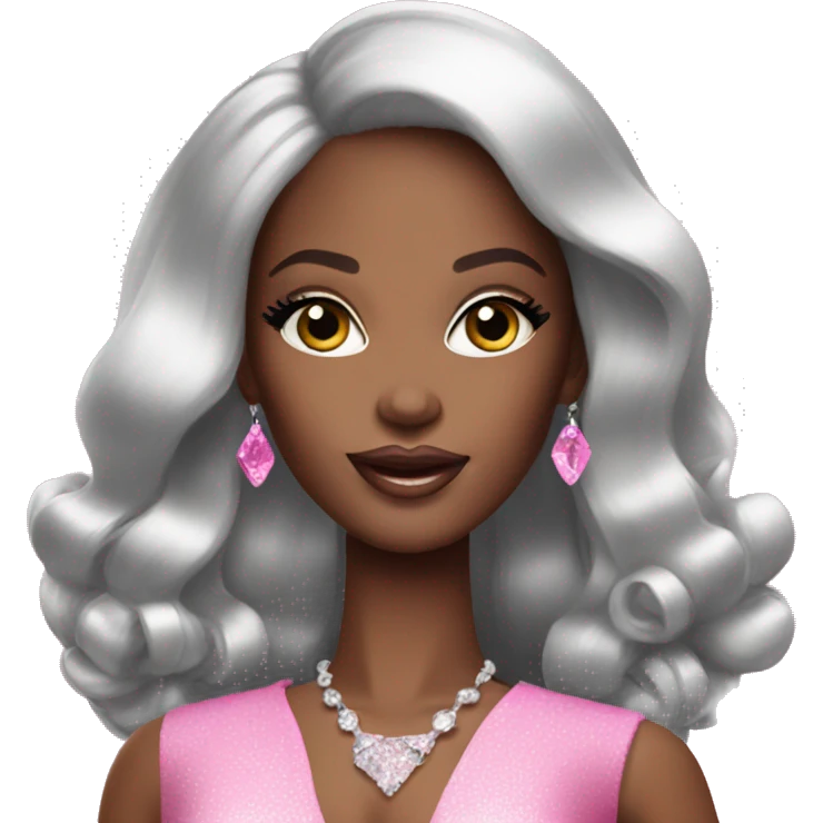 glamorous black barbie  emoji