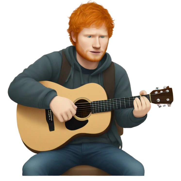 Ed sheeran playing guitar  emoji