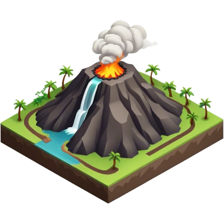 Hawaii volcanoes national park isometric  emoji