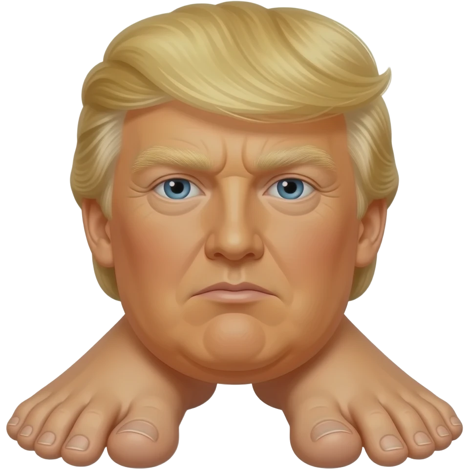Donald trumps Long toes emoji