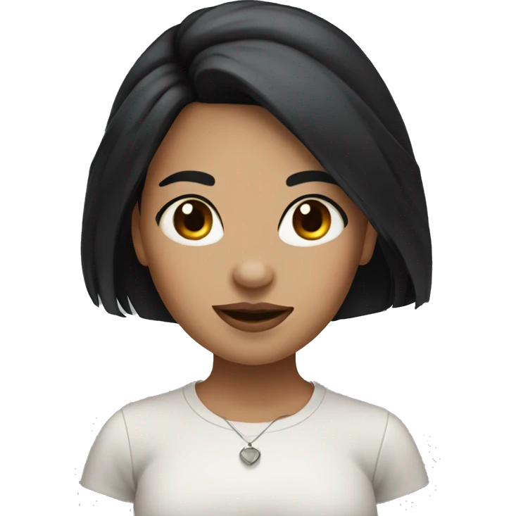 girl with black hair and septum emoji