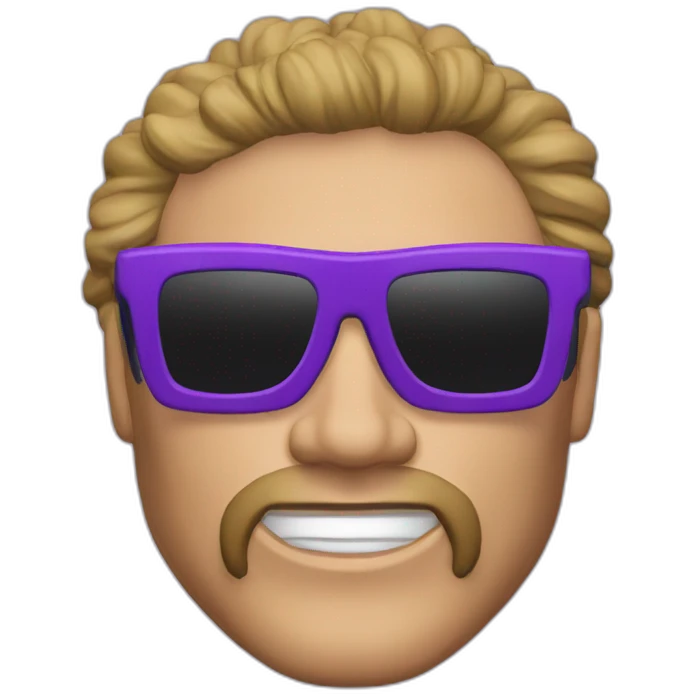 wwf macho man in his iconic purple glasses emoji