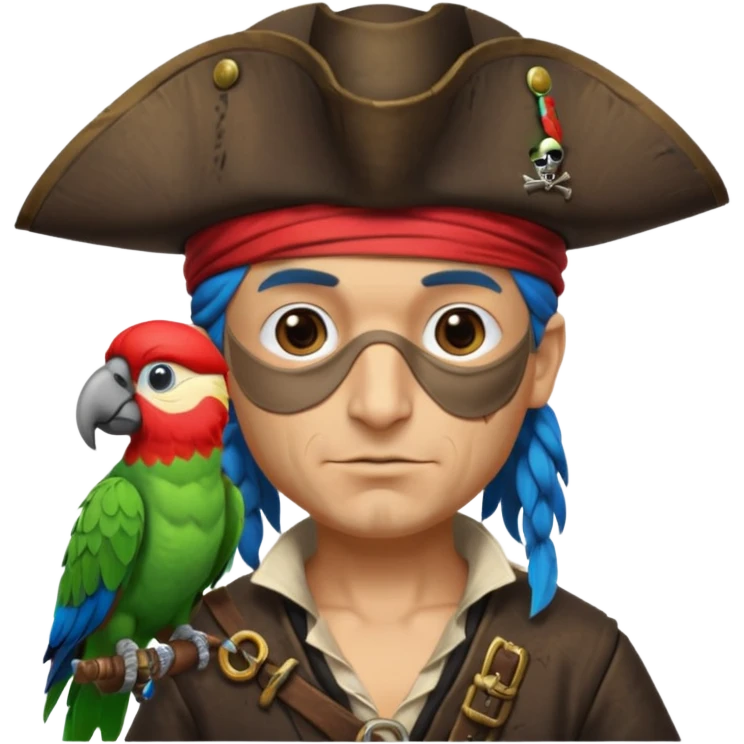 pirate and parrot emoji