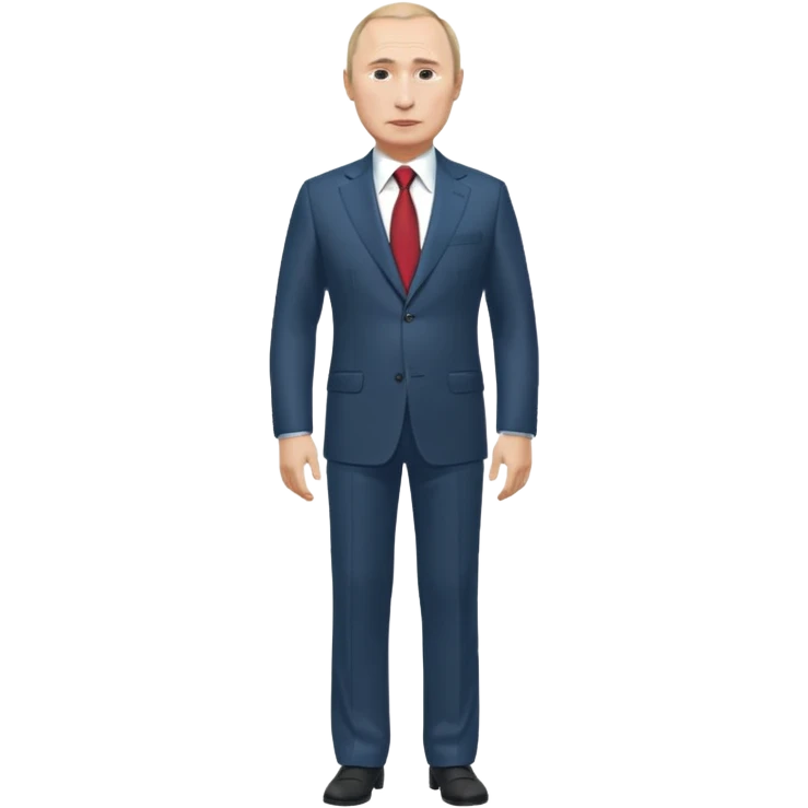 путин во весь рост, голова  по размеру больше тела  emoji