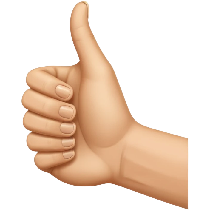 Can you do a thunbs up, but where only a small part of the top of the thumb is showing / pointing up? emoji