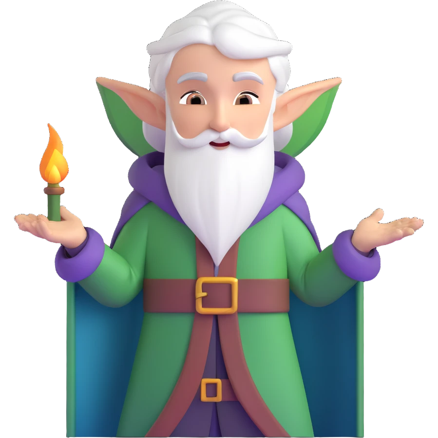 Frieren the elf mage with silver hair emoji