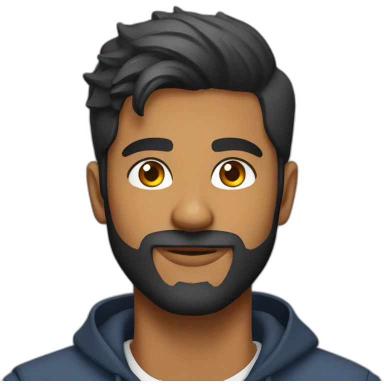 sri lankan 25 year old handsome and stylish guy with a beard emoji