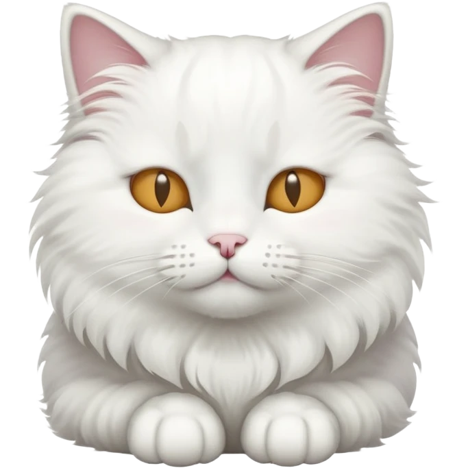 A white cat sitting with eyes closed emoji
