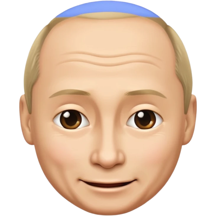emoji with face of Putin, winking emoji