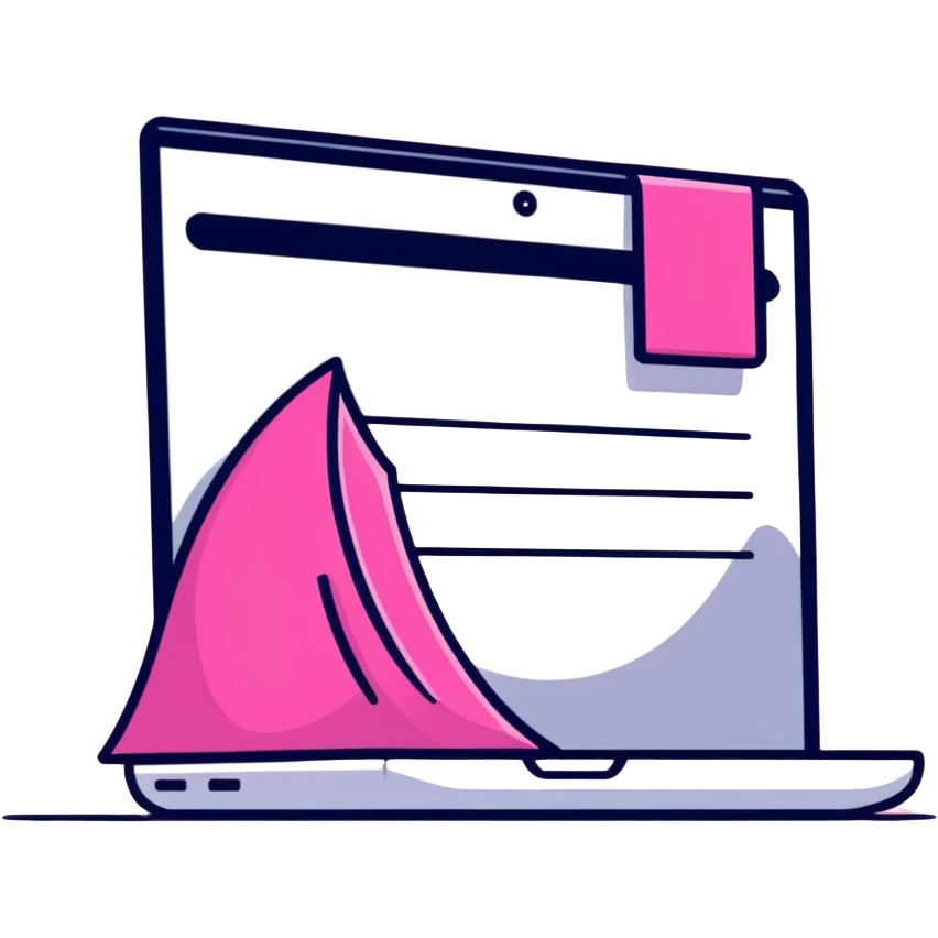 Pink Web browser emoji