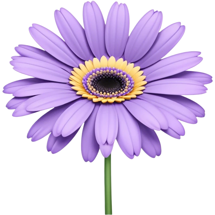 single Lavender Gerbera Daisy, straight stem emoji