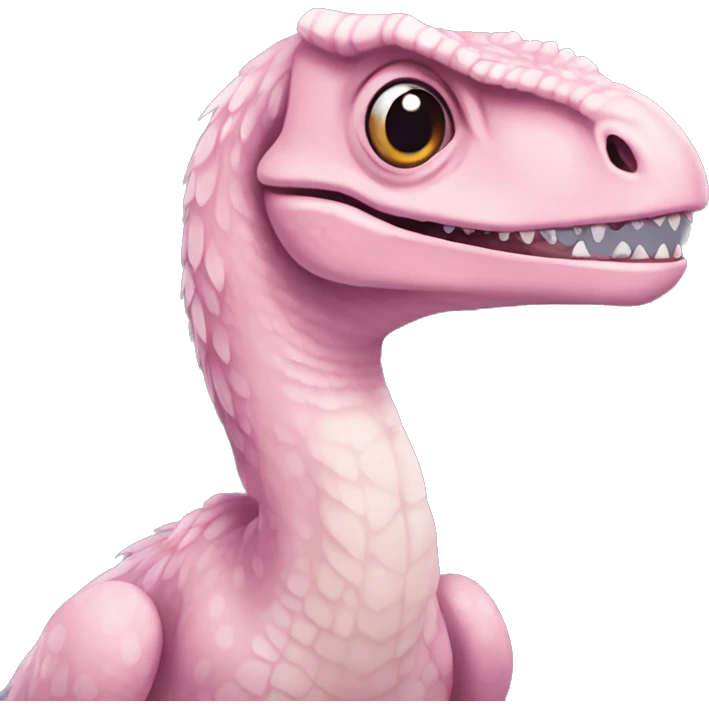 Pastel pink velociraptor  emoji