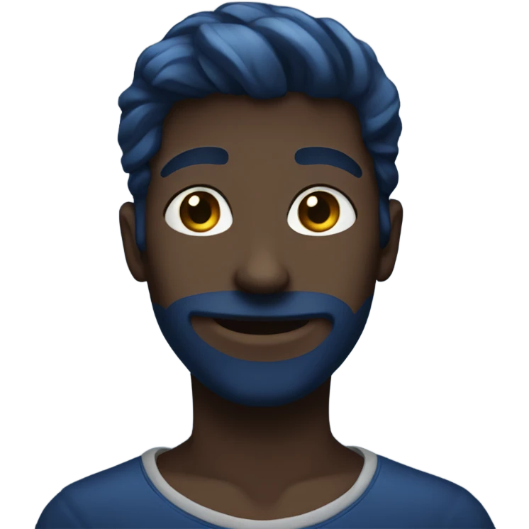Dark blue love emoji