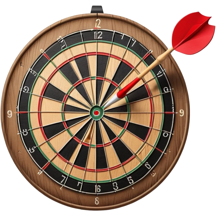 dartboard with a dart hitting bullseye emoji