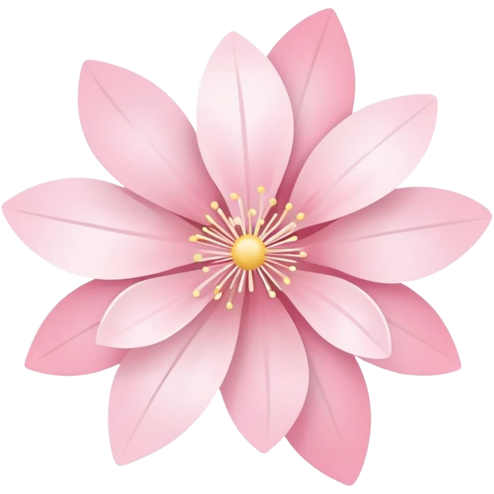Cute Pastel pink and white Cherry Blossom Sakura Starburst Shooting Star emoji