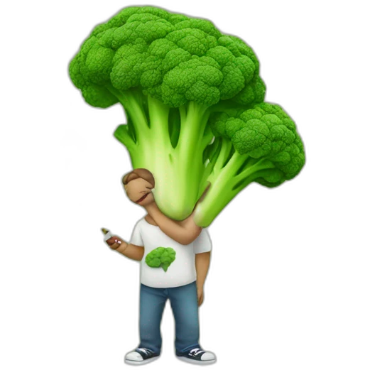 Person Smoking, love heart broccoli,  420 emoji