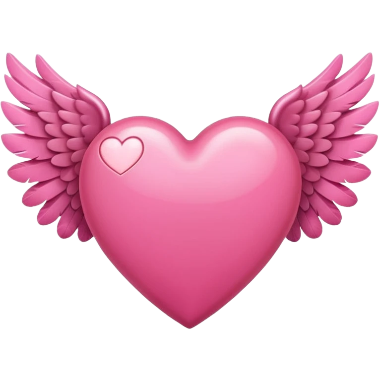Pink heart with wings  emoji