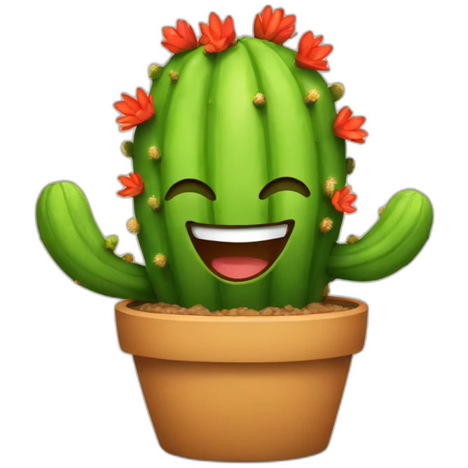 laughing cactus emoji