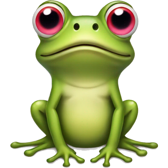 Frog with heart eyes emoji