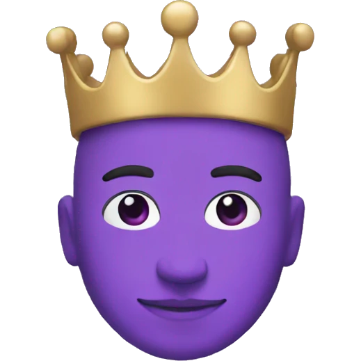 Bright Purple crown with FOUNDER on it emoji