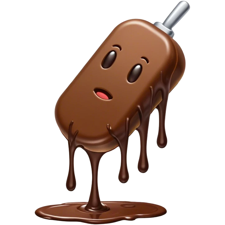chocolate covered pickles with drippy chocolate emoji