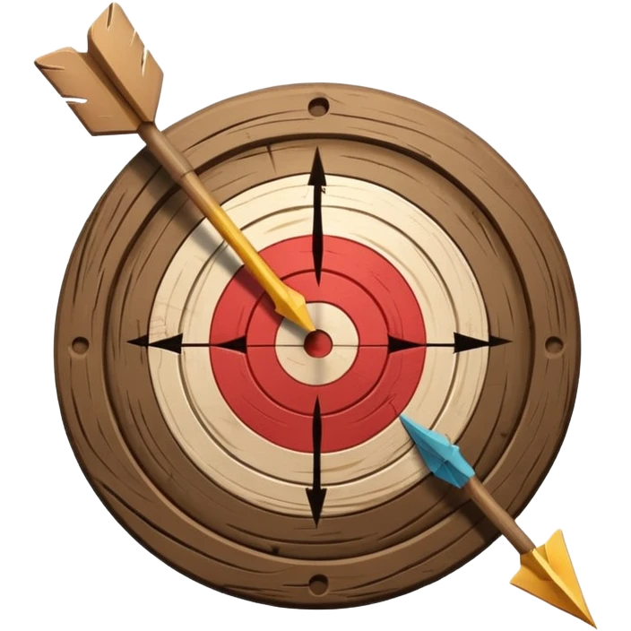 Angled target with an arrow in the center emoji