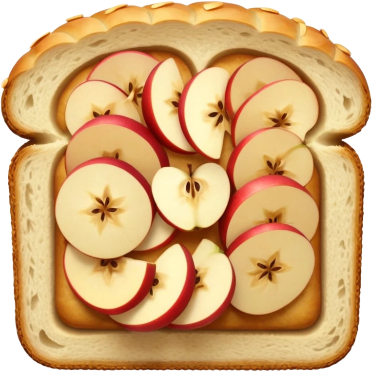 bread with apple slices inside emoji