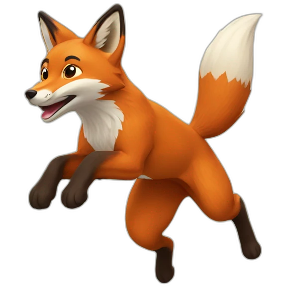 fox jumping emoji