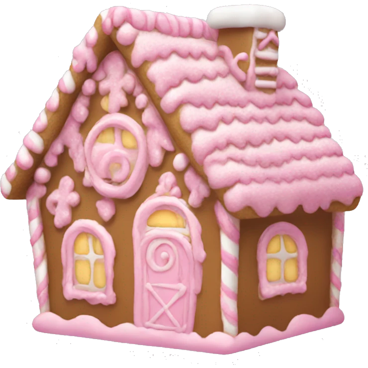 light pink gingerbread house emoji