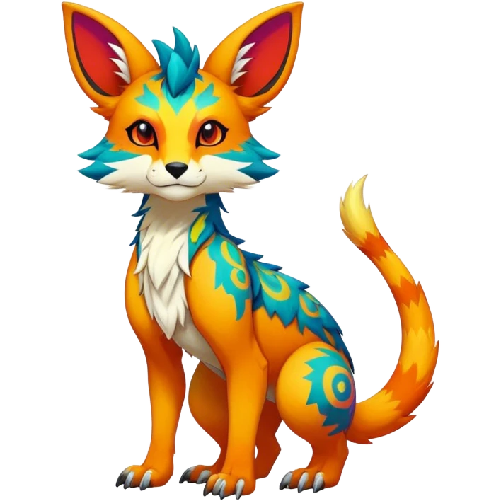 colorful anthro vernid fursona Fakemon emoji