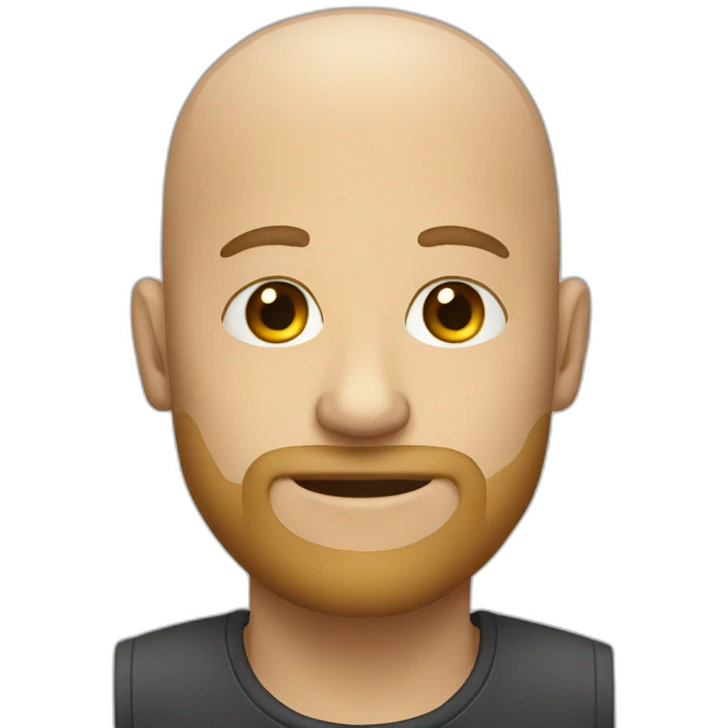Man with baldhead an beard emoji