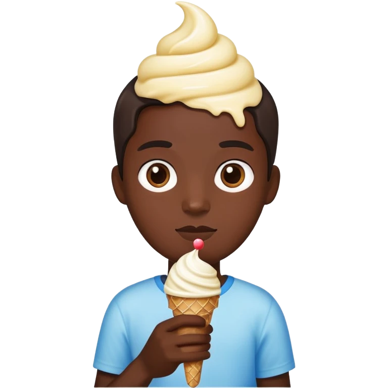 Nigga holding a ice cream  emoji