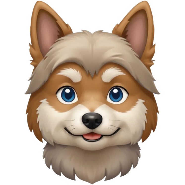 Old yorkie with a huskey emoji