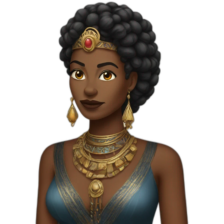 Black queen of african desert emoji