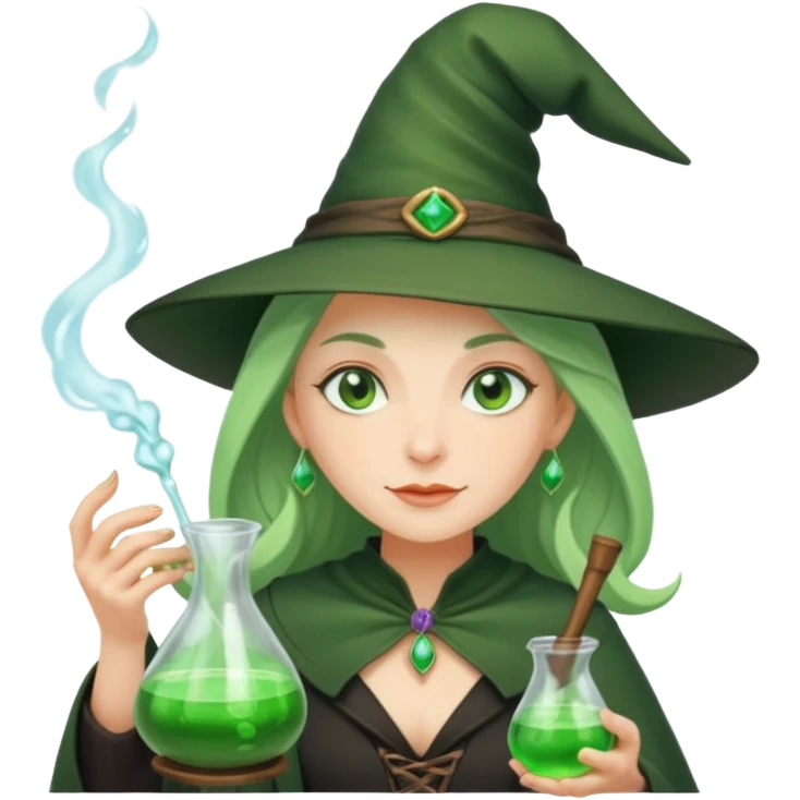green witch cooking potion emoji
