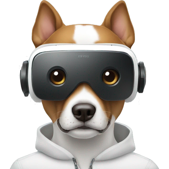 Man with dog face with VR headset emoji