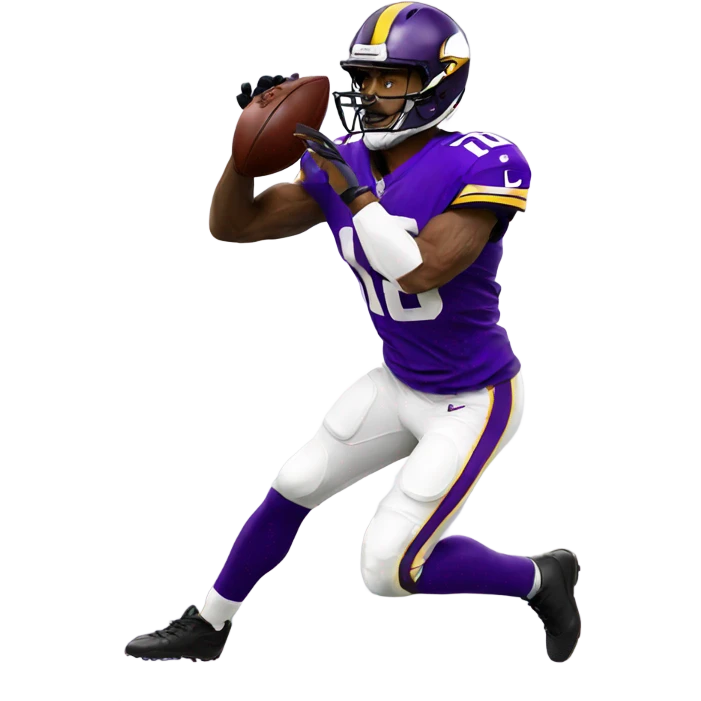 Mn Vikings #18 dropping a pass emoji