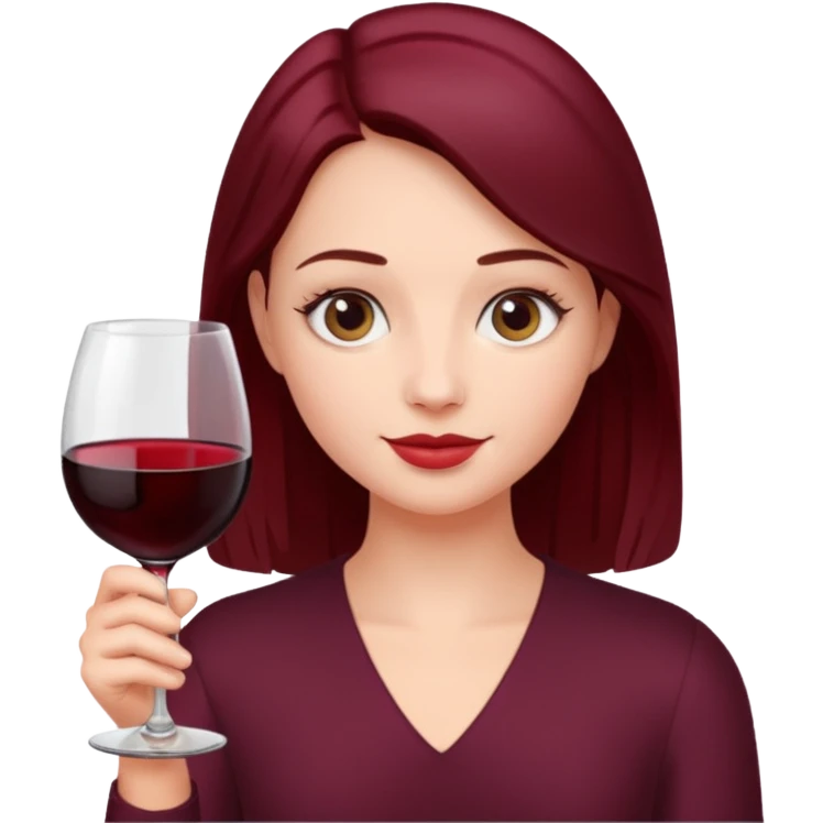 Me with a glass of wine emoji