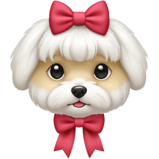 maltase dog in bow emoji