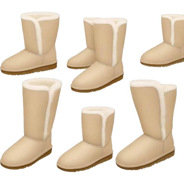 short winter uggs beige emoji