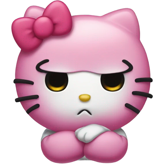 Sad hello kitty emoji