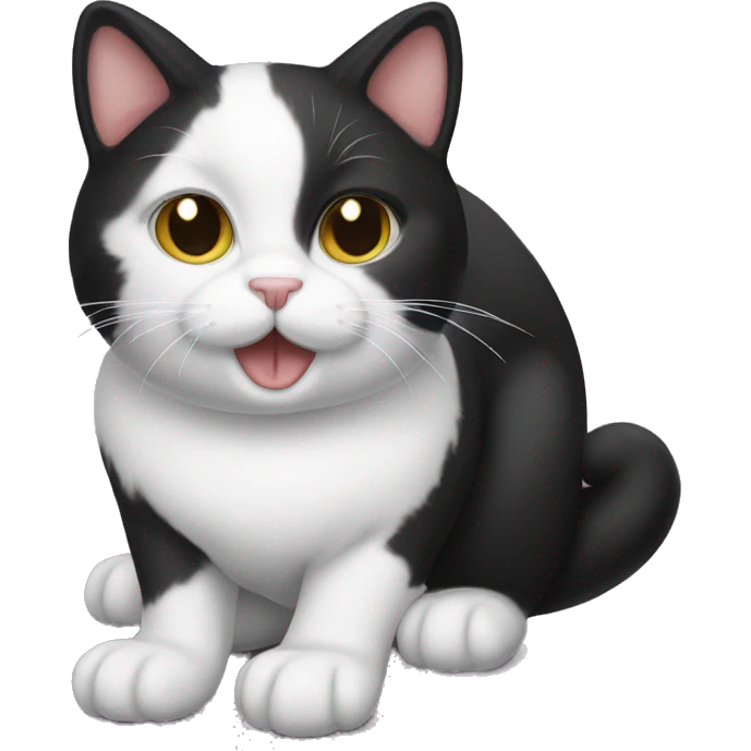 Tuxedo kitty emoji
