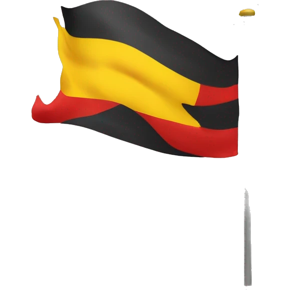 Create a flag with yellow on centre and red on  top and bottom and add a circle in central   emoji