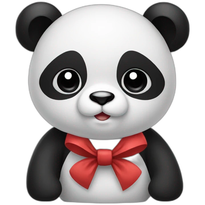 Panda with a bow emoji