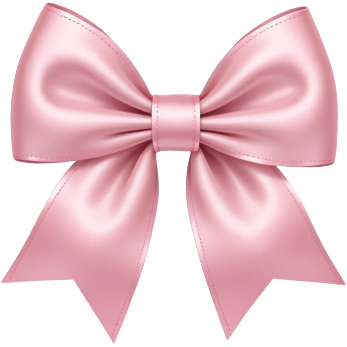 Peachy light pink bow emoji